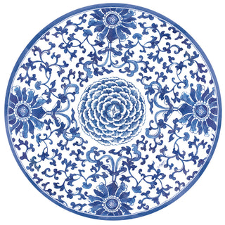 Indigo Garden Blue/White Paper Dinner Plates - package of 8