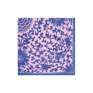 Indigo Garden Blue/Pink Cocktail Napkin - package of 20