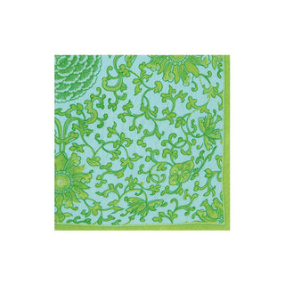 Indigo Garden Jade/Turquoise Boxed Cocktail Napkins - 40 per box