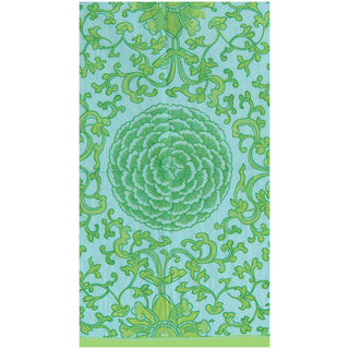 Indigo Garden Jade/Turquoise Guest Towel - package of 15