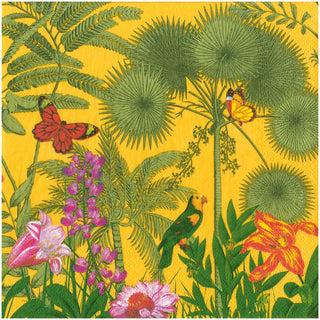 Paradise Garden Canary Dinner Napkin - package of 20