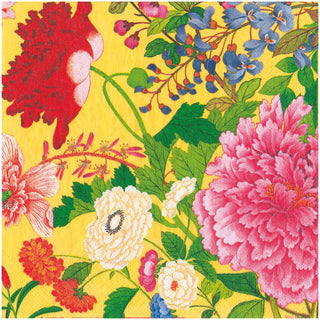 A Profusion Of Flowers 2 Yellow Dinner Napkin - package of 20