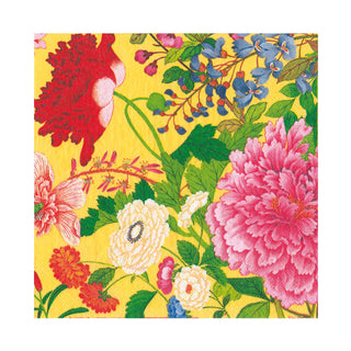 A Profusion Of Flowers 2 Yellow Luncheon Napkin - package of 20