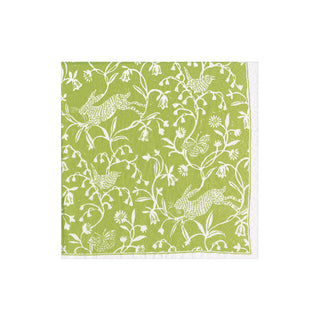 Hedgerow Moss Green Boxed Cocktail Napkins - 40 per box