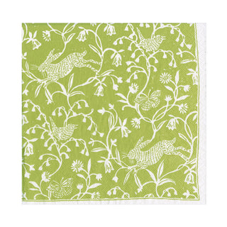 Hedgerow Moss Green Luncheon Napkin - package of 20