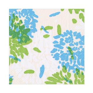 Chrysanthemum Turquoise/Lime Luncheon Napkin - package of 20