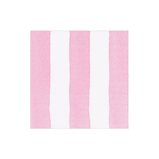 Cafe Stripe Light Pink Paper Linen Cocktail Napkin - package of 15