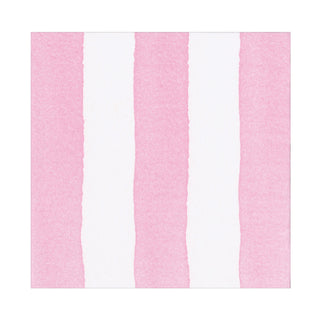 Cafe Stripe Light Pink Paper Linen Luncheon Napkin -15 per package