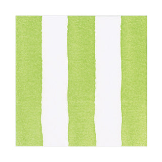 Cafe Stripe Lime Paper Linen Luncheon Napkin -15 per package