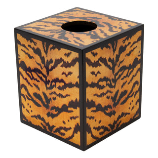 Tigre Golden Square Lacquer Tissue Box Cover
