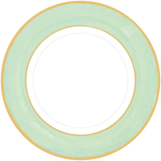 Watercolor Celadon Luxury Paper Dinner Plates - package of 8