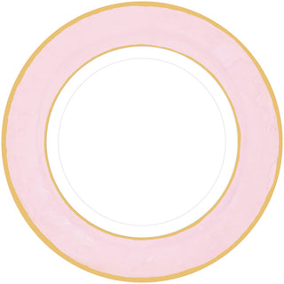 Watercolor Petal Pink Luxury Paper Dinner Plates - package of 8