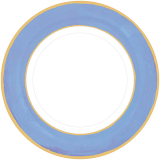 Watercolor Blue Luxury Paper Dinner Plates - package of 8