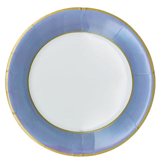 Watercolor Blue Luxury Paper Dinner Plates - package of 8