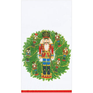 Nutcracker Wreath Guest Towel - package of 15