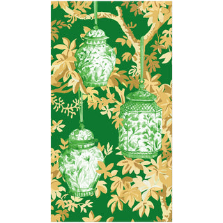 Ginger Jars Dark Green Guest Towel - package of 15