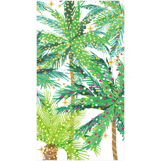 Palm Trees With Lights Guest Towel - package of 15