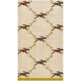 And They'Re Off Linen Guest Towel - package of 15