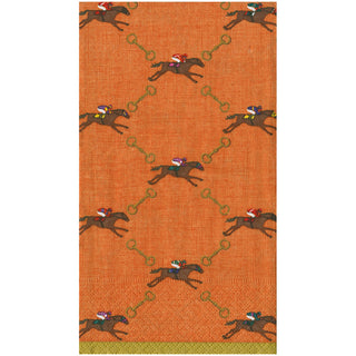 And They'Re Off Orange Guest Towel - package of 15