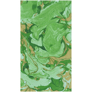 Marbled Green Guest Towel - package of 15