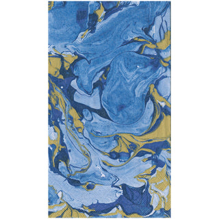 Marbled Blue Guest Towel - package of 15