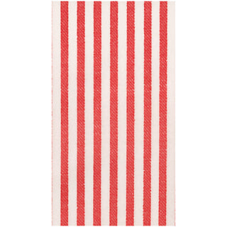 Melograno Stripe Red-Paper Linen Paper Linen Guest Towels -12 per package