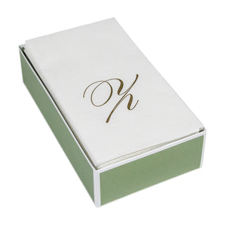 White Pearl-Paper Linen Guest Towels Airlaid - 12 In