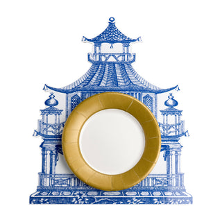 Chinoiserie Toile Pagoda Hardback Placemat - 1 count
