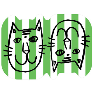 Cat Sketches Stripe Placemat Die Cut Single--Cat Mat