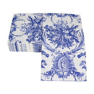 Romantic Toile Blue Guest Towel