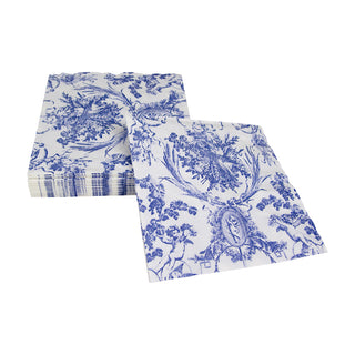 Romantic Toile Blue Luncheon Napkins - 20 Per Package