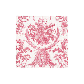 Romantic Toile Rose  Napkin Box Cocktail - 40 per box