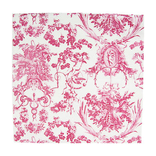 Romantic Toile Rose Napkin Cocktail