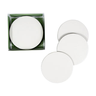 Cream Lizard Coaster Round 8 In Felt-4 Inch Diam
