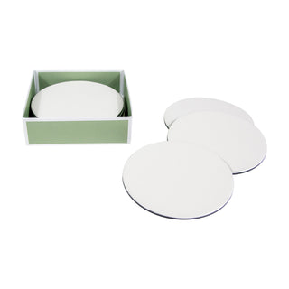 Cream Lizard Coaster Round 8 In Felt-4 Inch Diam