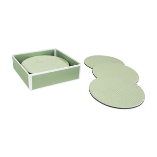 Moss Green Lizard Coaster Round 8 In Felt-4 Inch Diam