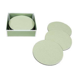 Moss Green Lizard Coaster Round 8 In Felt-4 Inch Diam