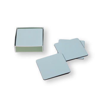 Soft Aqua Square Lizard Coasters - set of 8