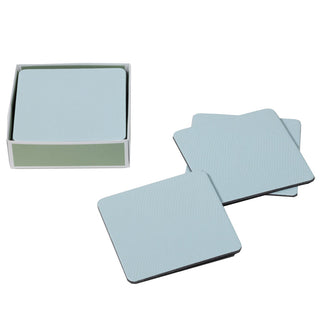 Soft Aqua Square Lizard Coasters - set of 8