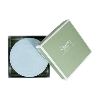 Soft Aqua Lizard Coaster Round 8 In Felt-4 Inch Diam