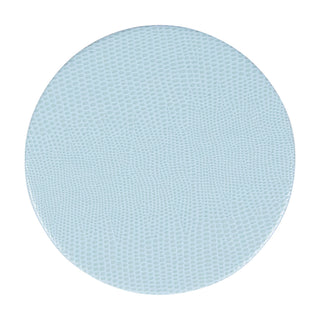 Soft Aqua Lizard Coaster Round 8 In Felt-4 Inch Diam
