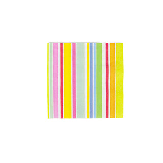 Cabana Stripe Bright  Napkin Box Cocktail - 40 per box