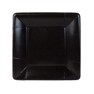 Grosgrain Border Black  Sq Salad/Dessert Plates Square