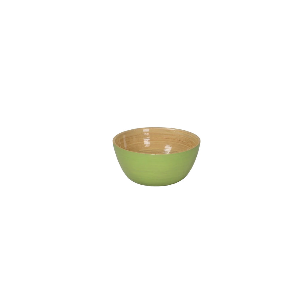 Mini Shallow Bamboo Bowl in Pastel Green- Set of 4