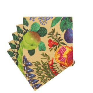 Royal Orchard Gold 2 Cocktail Napkins - includes 12 Cocktail Napkins