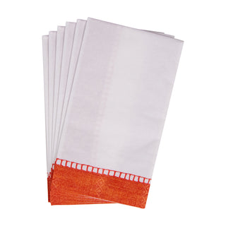 Linen Coral Guest Towel