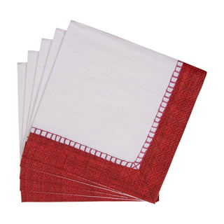 Linen Red Napkin Cocktail