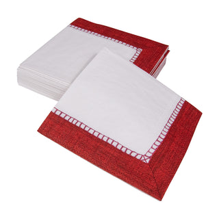 Linen Red Napkin Cocktail