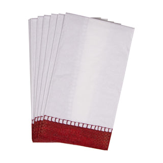 Linen Red Guest Towel