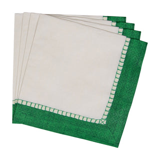 Linen Border Emerald Napkin Luncheon